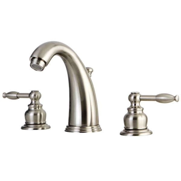 Widespread Bathroom Faucet, Brushed Nickel
